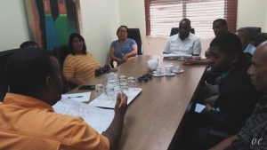 Comisión de la junta de vecinos y la Iglesia del sector Los Unidos de La Caleta